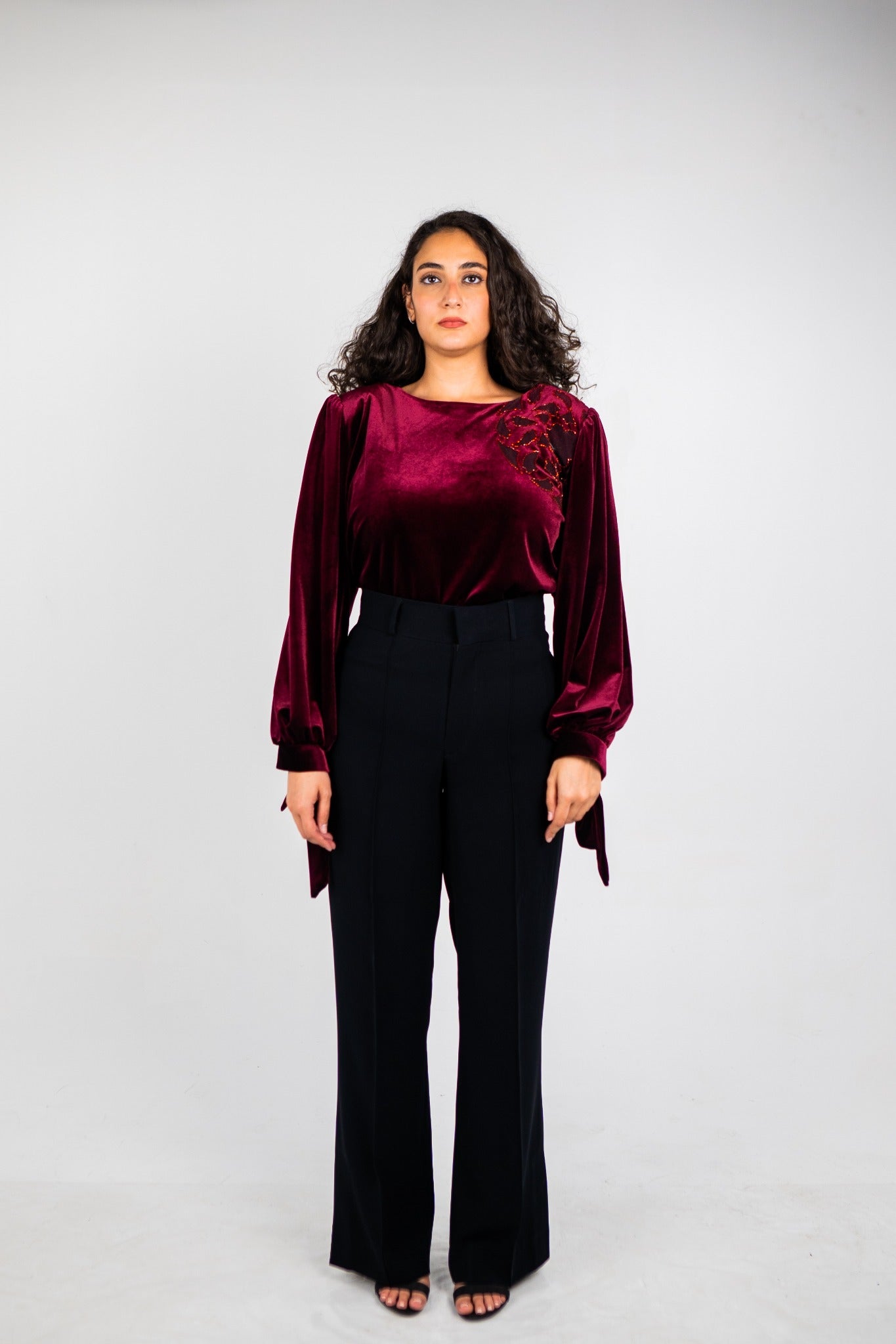 The Ruby Blouse in Maroon