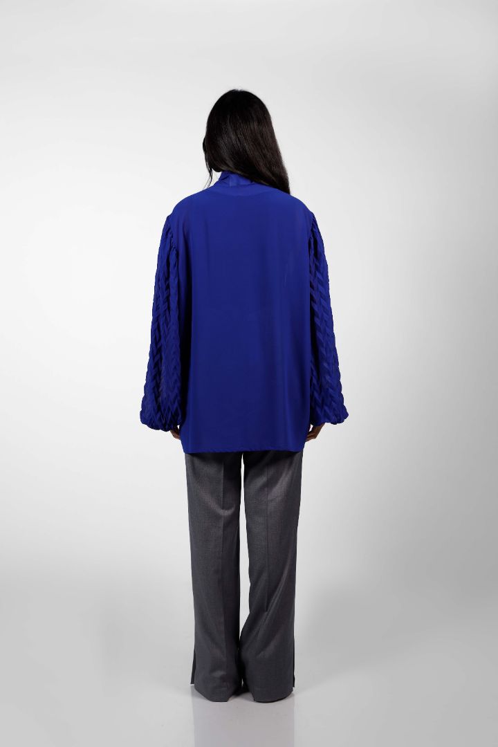 The Forker Blouse in Royal Blue