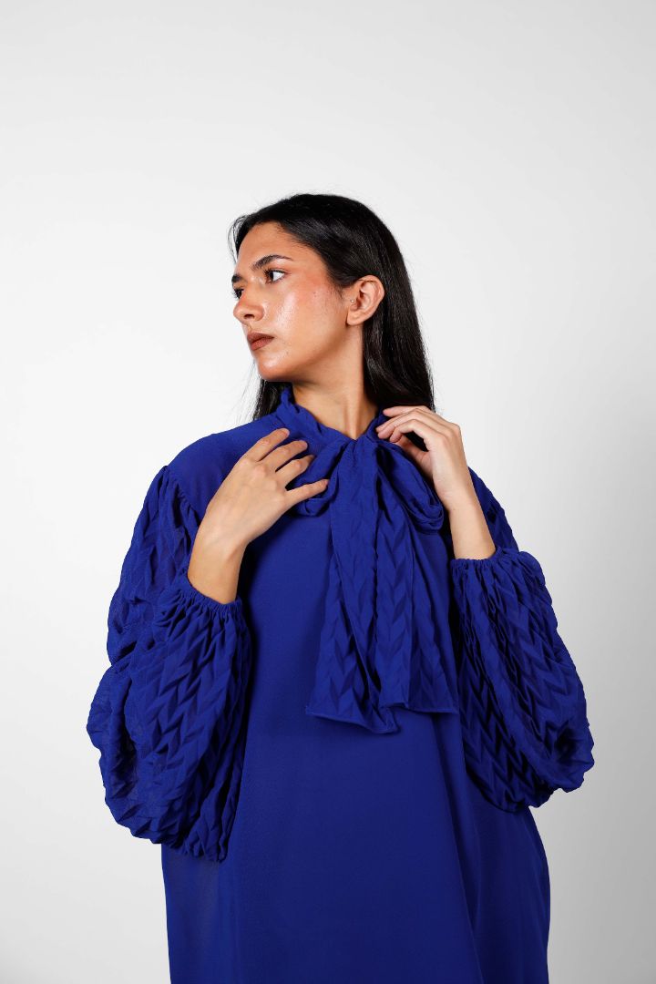 The Forker Blouse in Royal Blue